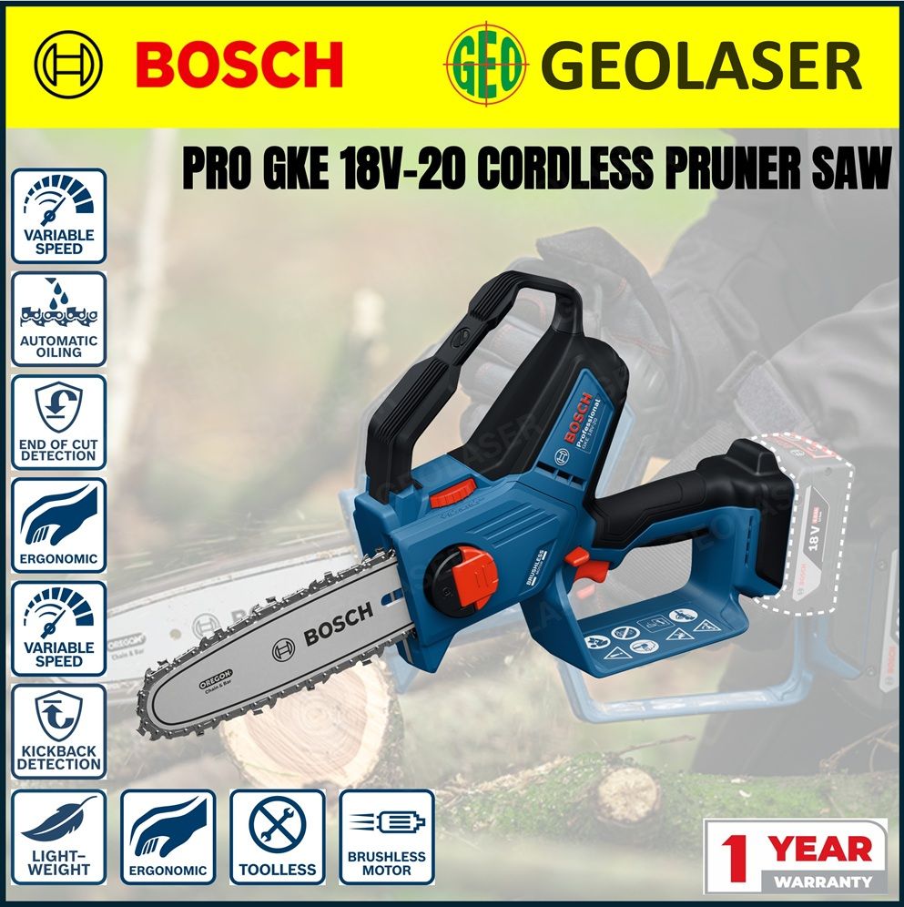 Bosch 18V PRO GKE 18V-20 Cordless Pruner Saw 06008D7100 - Solo Unit