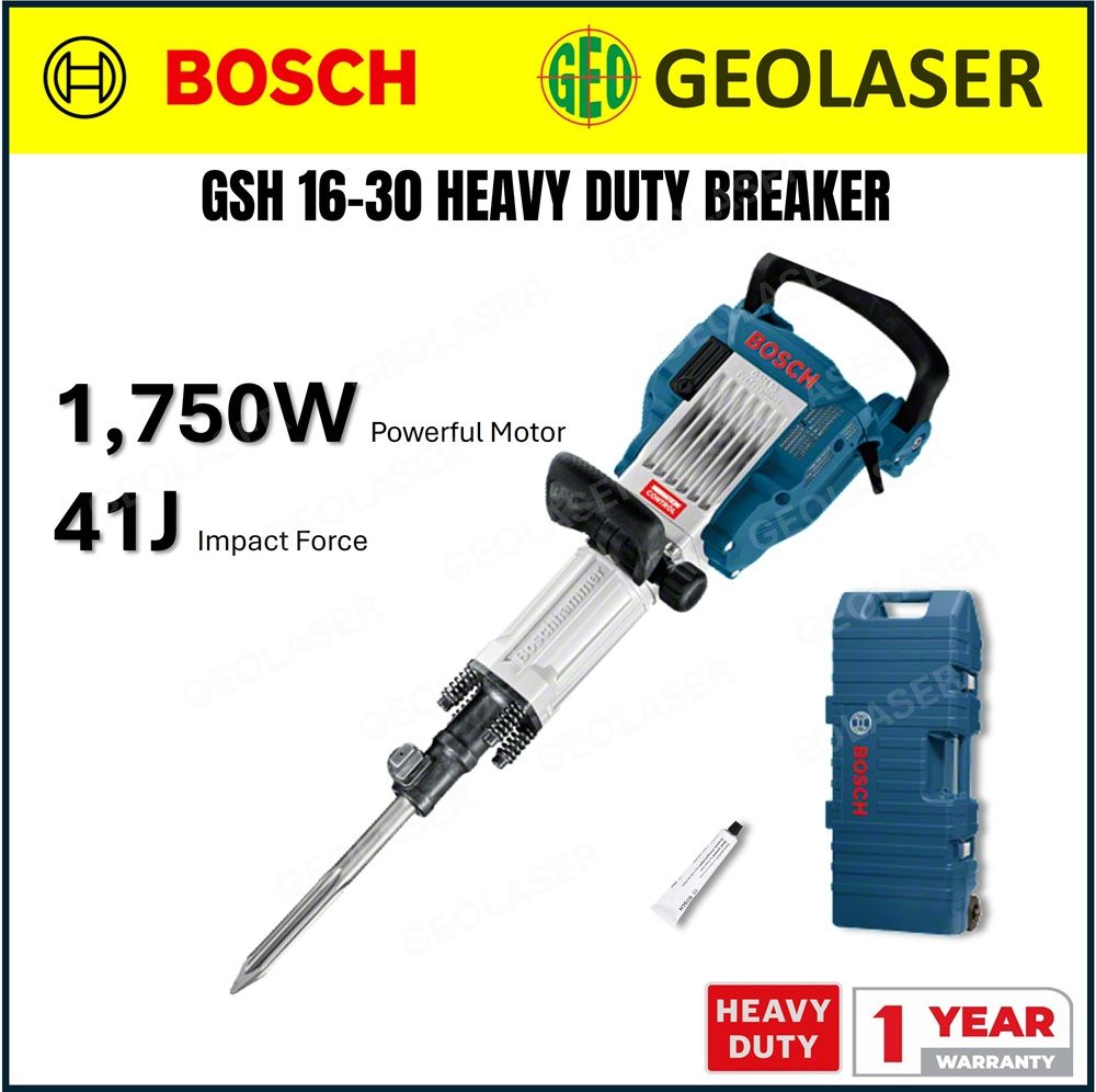 Bosch Pro GSH 16-30 Heavy Duty Demolition Hammer, Breaker 1750W | 41J (0611335140)