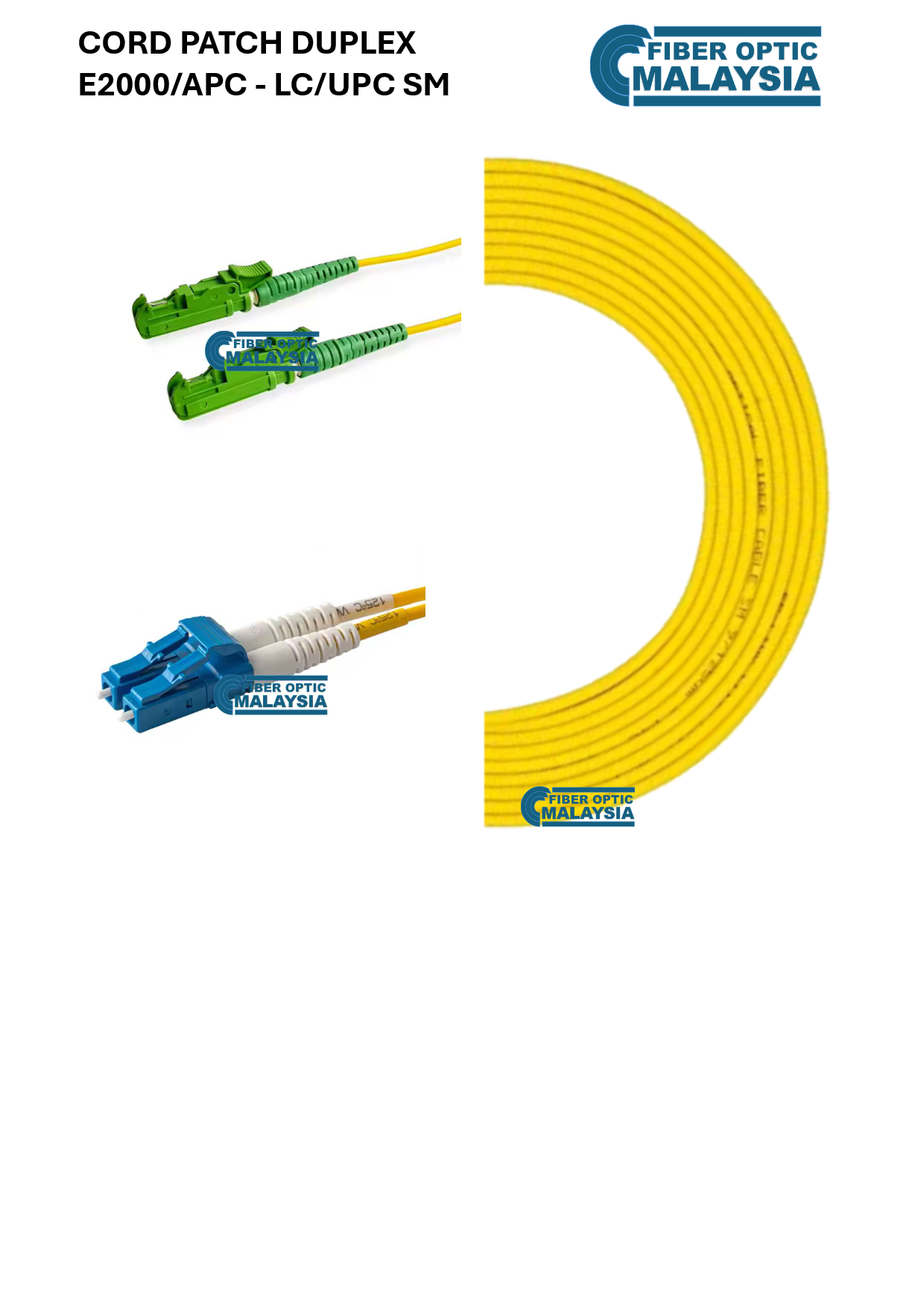 AZTEL CORD PATCH E2000/APC - LC/UPC SM 3.0MM 10M DUPLEX PATCHCORD