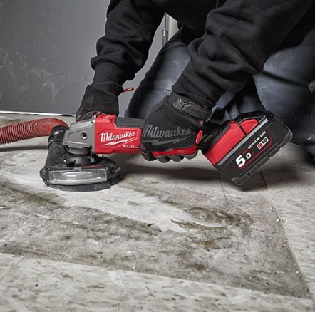 M18 FUEL™ Gen II 125mm (5") Braking Angle Grinder with  Paddle Switch c/w 5.0 batteries